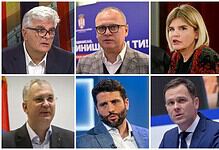 Група политичара у различитим изјавама и интервјуима.