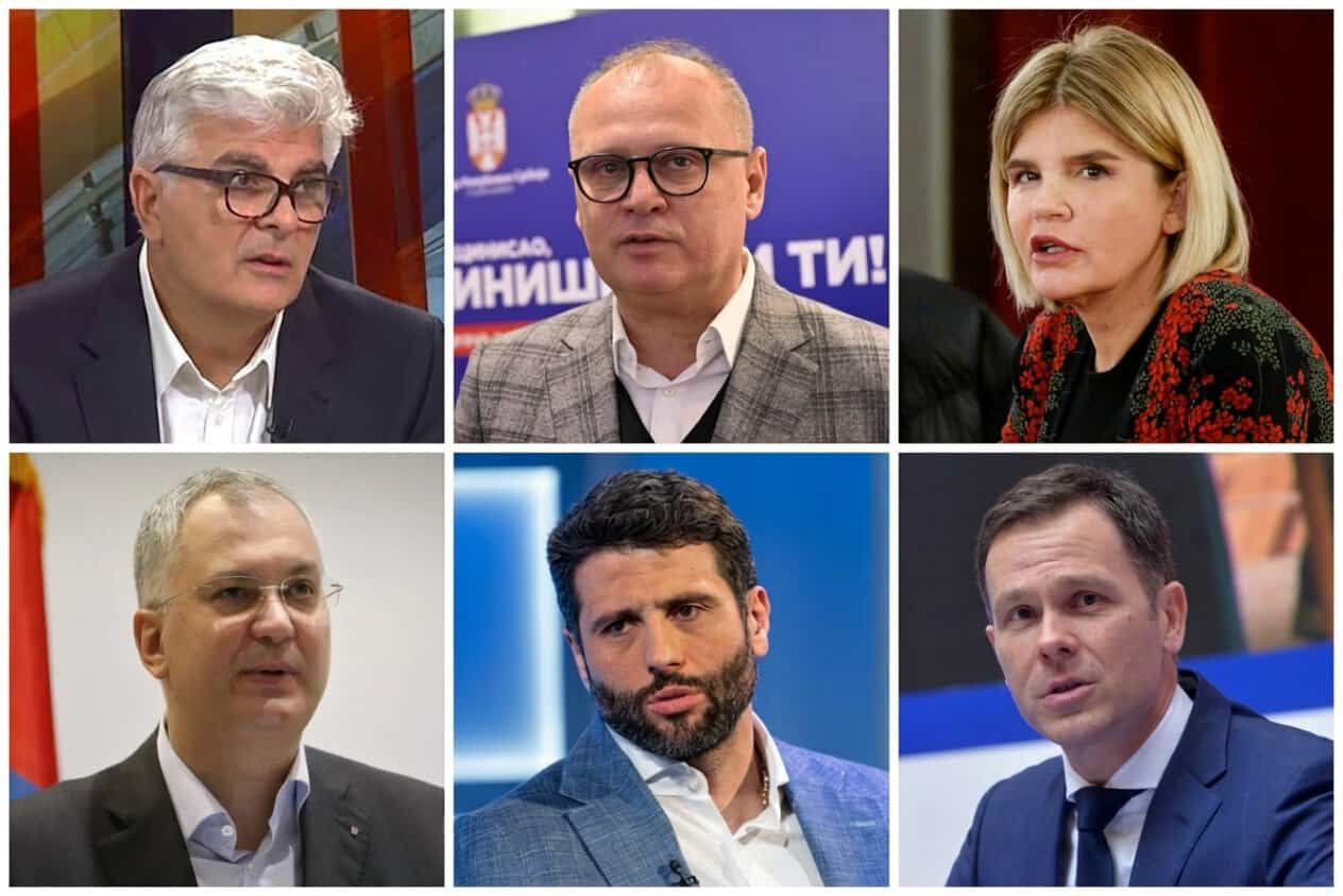 Група политичара у различитим изјавама и интервјуима.