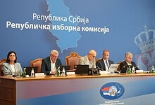 Званична седница Републичке изборне комисије у Србији.